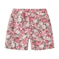 thumbnail image 6 of Odeerbi Toddler Kids Boys Quick Dry Swim Trunks Hawaiian Beach Shorts Summer Tropical Print Beach Board Shorts Children Girls Vacation Sports Shorts Pink, 6 of 6