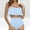 Blue, variant on YHAJDS Bikini Sets for Women Ruffle Underwire Top And Bottom Swimsuit