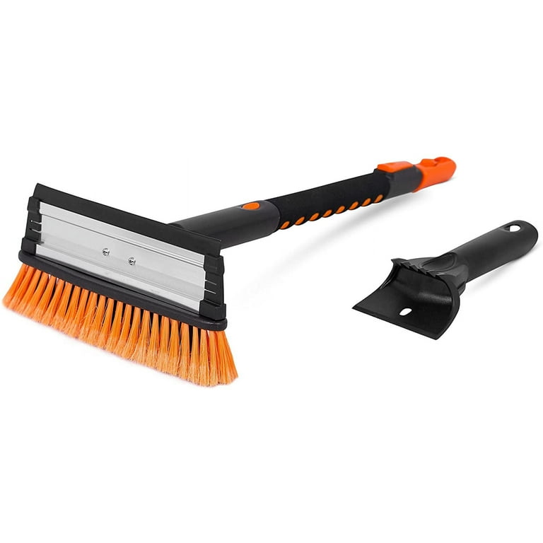 39in Extendable Car Snow Brush With Squeegee And Extendable Snow