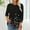a016_Black, variant on Vetsdori 3/4 Sleeve Tops for Women Pullover Tunic Dressy,Casual Summer Crew Neck Womans Blouses Polka Dots