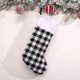 thumbnail image 4 of 2026 Pieces Christmas Decorations Black and White Lattice Plush Christmas Socks Hanging Candy Gifts, 4 of 5