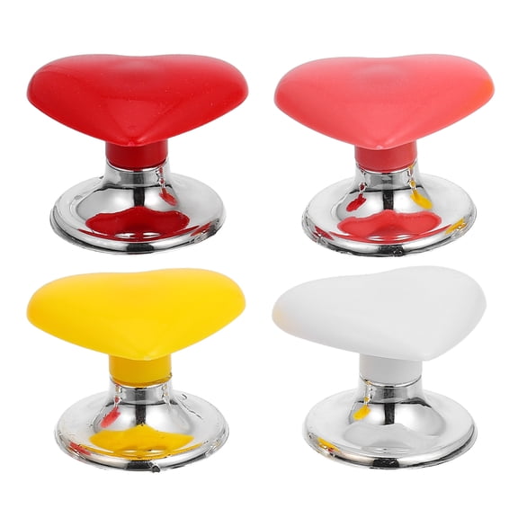 Heart Shaped Toilet Tank Button Flush Replacement Easy to Install Assorted Color PP Stainless Steel