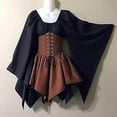 thumbnail image 2 of Trajes medievales renacentistas para mujer, vestido con corsé pirata, vestido corto irlandés tradicional con manga acampanada, 2 of 5