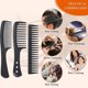 thumbnail image 5 of Juego de peines de peluquería, peines de dientes anchos, cepillo de carbono antiestático resistente al calor, peine para desenredar cabello largo, húmedo o rizado, 3 piezas negras, 5 of 5