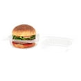thumbnail image 2 of Durameg Clamshell Containers 5" Square Clear Hinged [50 Pack] Take-Out Plastic Salad Containers | To-Go Sandwich Containers [Size: 5 3/8" x 5 1/4" x 2 5/8"], 2 of 5