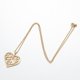 thumbnail image 4 of Zhuge Colgante de collar hecho a mano, colgante de patrón irregular geométrico simple de acero inoxidable con collar de corazón hueco (oro), 4 of 4