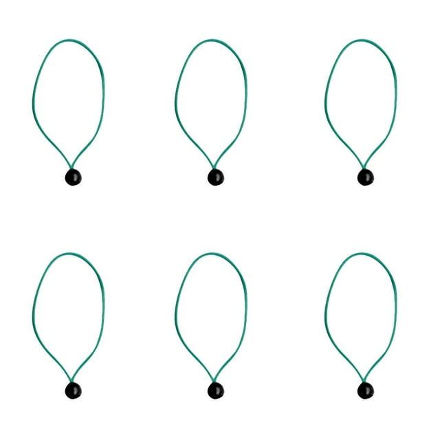 6 piezas de 24 cm de cuerda elástica fuerte para amarrar lonas de lona para toldos. Verde