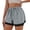 A-Grey950, variant on Women 2-In-1 Running Shorts Drawstring Waist Side Split Mini Length Shorts Quick Dry Breathable Gym Workout Bottoms