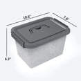 thumbnail image 3 of Pekky 5.5 Quart Plastic Latching Storage Bin with Handle 6 Packs Small Stackable Container Box, 3 of 5