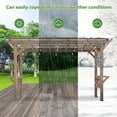 thumbnail image 2 of LZBEITEM 13'x6.5' Hardtop Grill Gazebo,  Outdoor BBQ Gazebo Canopy Tent with 2 Side Shelves, LED Light & Galvanized Steel Roof for Lawn, Garden, Deck, 2 of 13