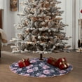 thumbnail image 4 of Rateoe Flowers Pattern Christmas Tree Skirt with Ties , Christmas Tree Decorations, Farmhouse Christmas Decor Xmas Holiday Decorations-48", 4 of 6