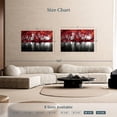 thumbnail image 4 of Elephant Stock Pop Lakeside Red Trees Wall Art - Horizontal Canvas Wall Art - Living Room Wall Decor - Gothic Canvas - Red And Beige Decor - 48" x 32", 4 of 8