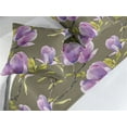 thumbnail image 2 of Magnolia Pattern Bed Runner Set, Simple Design Watercolor Style Floral Boho with Leafy Branches, Decorative Bedding Scarf & 2 Pillow Shams for Hotels Homes, Queen, Olive Green Lavender, by Ambesonne, 2 of 3