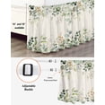 thumbnail image 4 of Retro Eucalyptus Leaves Ruffle Bed Skirt California King Size Sage Green Leaf Summer Plants Linen Adjustable Elastic Dust Bed Skirts Wrap Around Bedskirt Wrinkle Free Easy Fit with 18 Inch Drop, 4 of 8