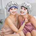 thumbnail image 3 of Deep Conditioning Heat Cap with Elastic Fit, Reusable Aluminum Foil Hair Steamer Cap for Treatment, 3 of 4