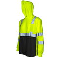 thumbnail image 2 of JORESTECH Hi-Vis Long-Sleeved Work Safety T-Shirt with Hoodie, TS-20 (Yellow/Black, XS), 2 of 10