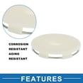 thumbnail image 3 of Tapa central de rueda universal Unique Bargains, duradera, 64 mm, diámetro exterior de 2.52 pulgadas, cubiertas de cubo para vehículos, beige, 3 of 6