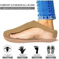 thumbnail image 3 of Haussimple Wool Unisex Wool Outdoor Slippers Color: Tan, Size: 7.5W, 3 of 7