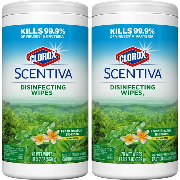 Clorox Scentiva Wipes, Bleach Free Cleaning Wipes Fresh Brazilian