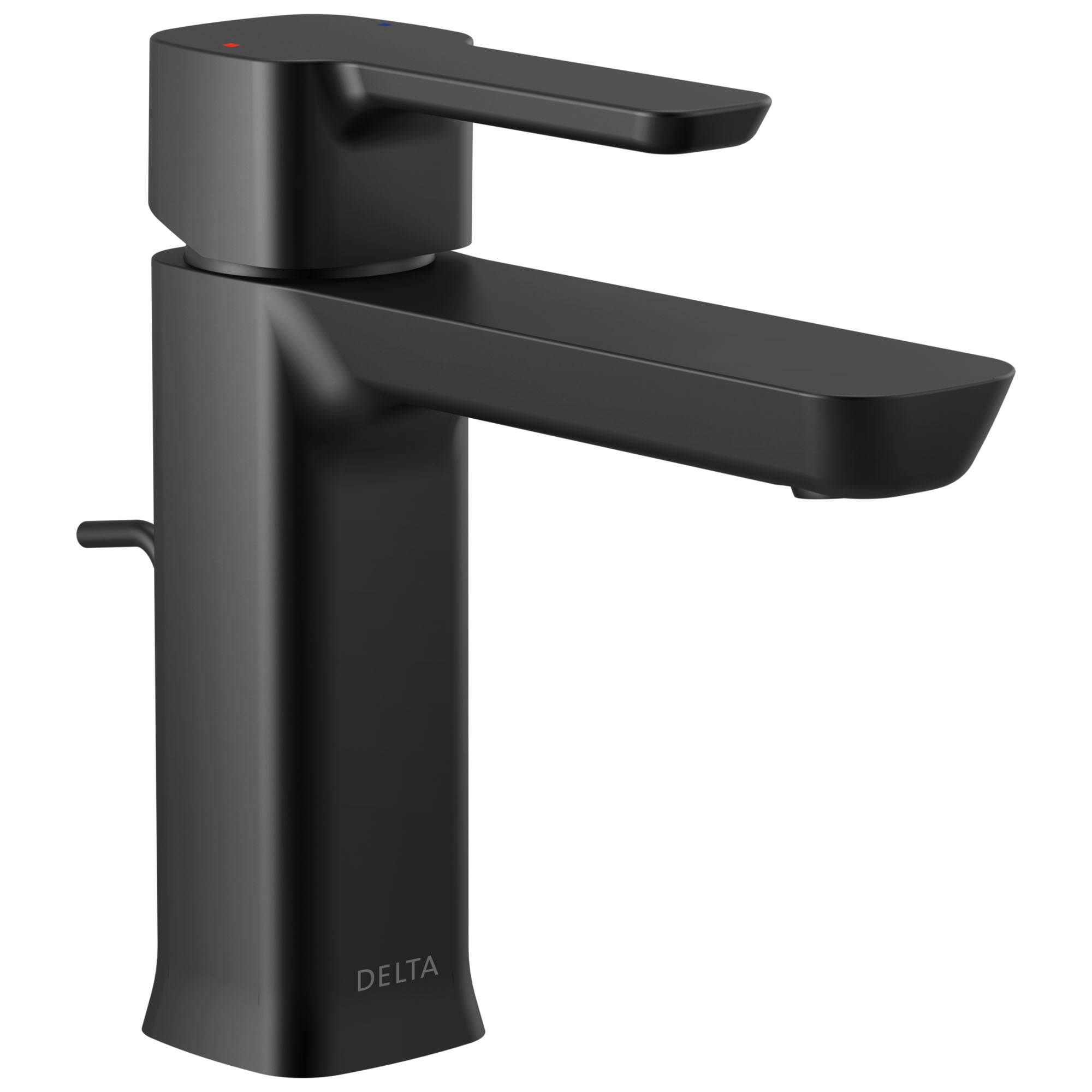 Delta 581LfGPMPp Modern 1 GPM Single Hole Bathroom Faucet Black
