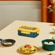 thumbnail image 4 of Lonchera de Plástico | Contenedor de Alimentos Bento a Prueba de Fugas con Cubiertos | Apta para Microondas | Caja Reutilizable para Preparación de Comidas | 8.27x5.51x3.15 pulgadas | Paquete, 4 of 6