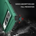 thumbnail image 2 of Dteck for Google Pixel 8 Pro 5G Case, Military Grade Dual Layer Heavy Duty Shockproof Full Body Slide Camera Lens Protective Built in Foldable Kickstand Phone Cover, Darkgreen, 2 of 11