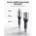 thumbnail image 4 of TianQi 8K 4K HDMI Extender Cable, Short Extension Cable 2.1 4K@30Hz/60Hz/120Hz, Ultra High Speed Adapter Male to Female Compatible With PS5 Roku Stick Blu Ray Player HDTV Laptop 1FT 2P Black Black, 4 of 5