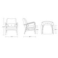 thumbnail image 2 of Manhattan Comfort Chaise d'Appoint en Toile de Lin et Noyer (Lot de 2), 2 of 2