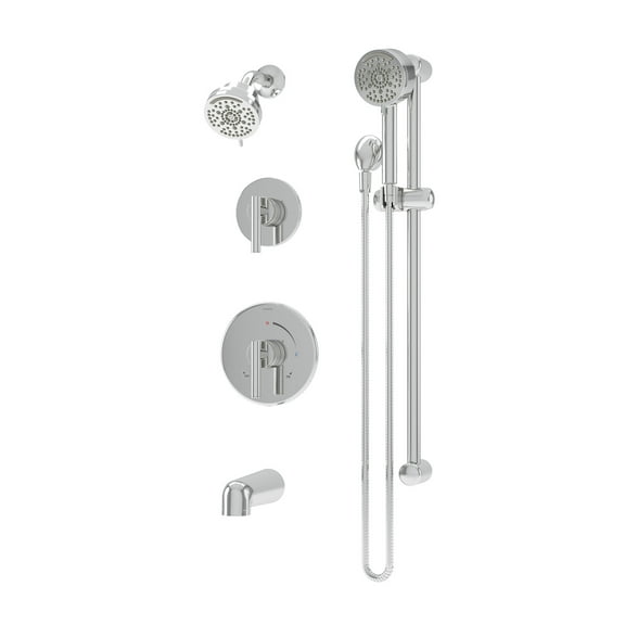 Symmons 3596B15trm Dia Hydromersion Pressure Balanced Tub And Shower System - Chrome