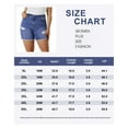 thumbnail image 3 of CASSIE LIZ Plus Size Women's Elastic Waist Blue Frayed Hem Shorts 2X Pocket Casual High Rise Destructed Shortie Shorts Jeans Summer Washed Ripped Shorts Pants 2XL 20W, 3 of 3