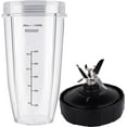 thumbnail image 1 of Piezas de repuesto de licuadora para Ninja, taza de 24 oz 7 cuchilla extractora de aletas, para Nutri Ninja Auto IQ BN801 SS101 BL480-30 BL641, 1 of 6