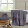 thumbnail image 3 of Modern Threads Luxury Cotton 6-Piece Quick Dry Towel Set, Gray, 3 of 4