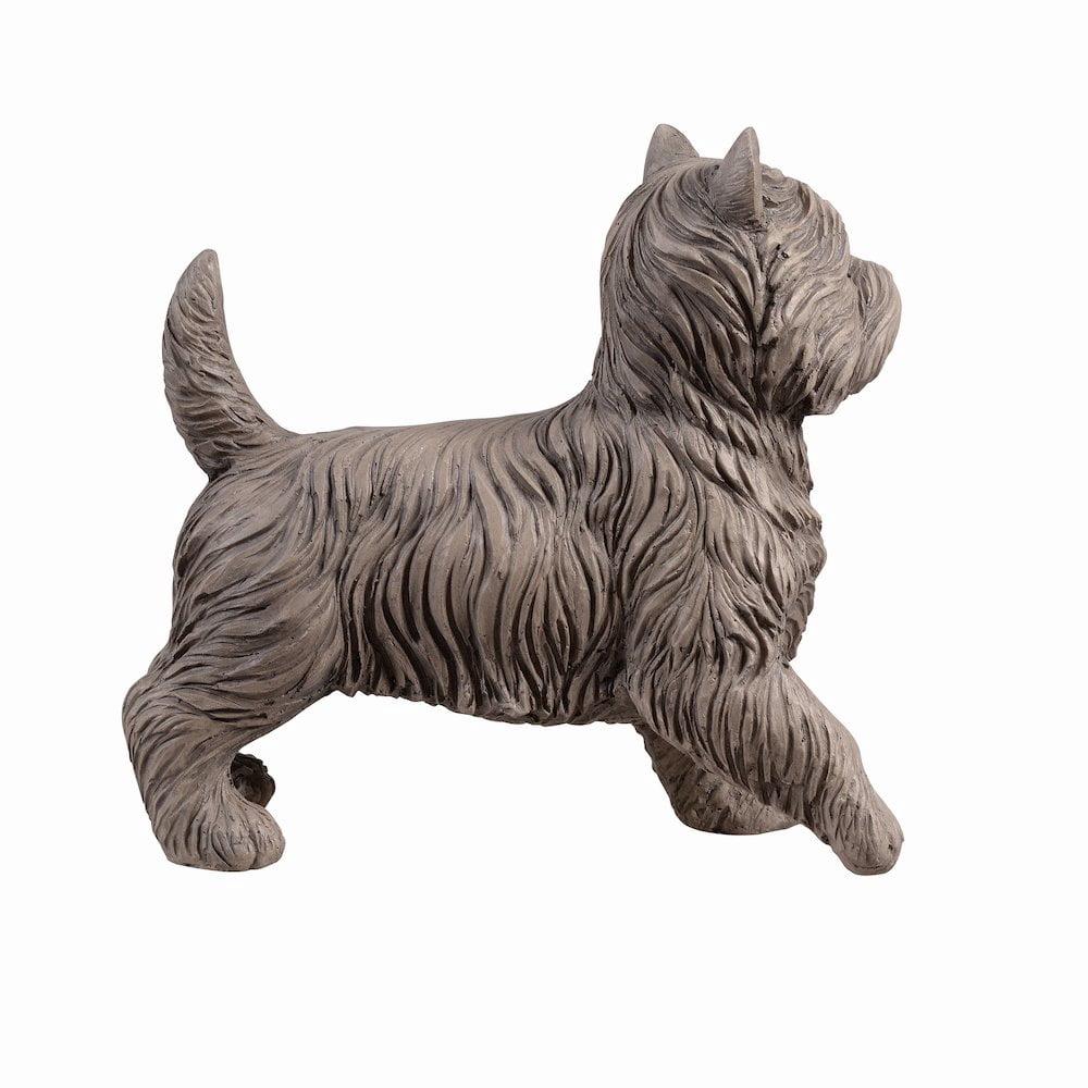 Hi-Line Gift Ltd. Cairn Terrier Garden Statue Gray Life Size Home Yard Decor