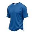 thumbnail image 2 of AHMOMEI Quick Dry Mens Workout Shirts Crew Neck Short Sleeve Mens Shirts Moisture Wicking Tshirts Shirts for Men Blue S, 2 of 7