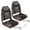One pair Camouflage leather patchwork, variant on CazToi Premium Folding Boat Seat with Backrest - Marine Grade White Waterproof PVC Ergonomic Fishing Chair for Pontoon Deck