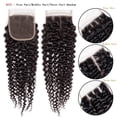thumbnail image 5 of Jerry Curly Human Hair 3 Bundles with 4x4 Lace Closure Pre-Plucked 100% Unprocessed Brazilian Hair Weave Bundles Natural Black Color: 18"20"22"+ Closure 18", 5 of 7