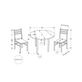 thumbnail image 5 of Contemporary Home Living 3pc Black and Brown Contemporary Dining Table Set 35", 5 of 5