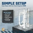 thumbnail image 2 of 8.5" Legacy Sliding Patio Glass Door Offset White Handle Set- Sash Controls 2265 WITH Mortise Lock 45° for Handle Replacement Fits 3-15/16” Screw Hole Spacing & 1-1/4" to 2-1/4" Door Thickness, 2 of 16