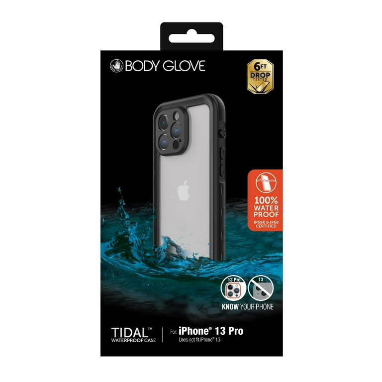 Body Glove Tidal iPhone 13 Pro Waterproof Case - Black/Clear Body Glove Tidal iPhone 13 Pro Waterproof Case - Black/Clear