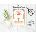 thumbnail image 3 of Darling Souvenir White Birthday Invitation Card Printable Fill or Write In Blank Invites Party Supplies Pack Of 28 5 x 7 Inches, 3 of 5