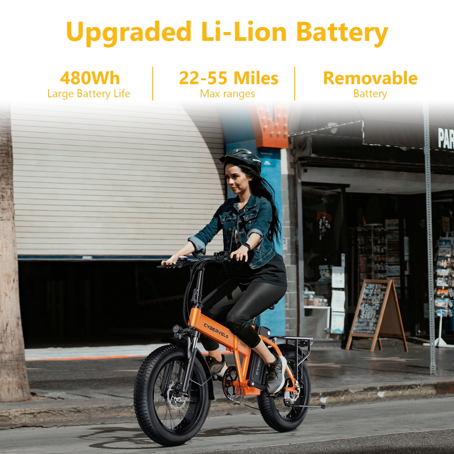 AOANGO 1000W Folding Electric Bike, 48V 20.8AH Removable Battery, 30+MPH 80 Miles, 20" Anti-Slip Fat Tire All Terrain Adult Commute Ebike