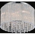thumbnail image 1 of 6 Light Drum Shade Flush Mount with Chrome finish, 1 of 1