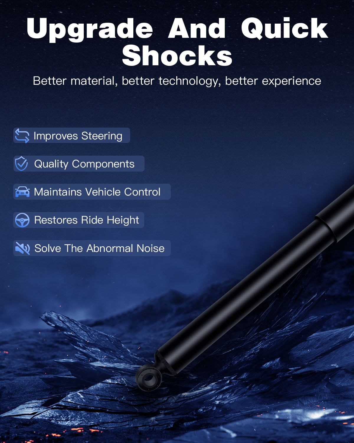 Shocks Struts,ECCPP Front Rear Shock Strut Absorbers Kits for 1996 1997 1998 1999 2000 for Toyota RAV4