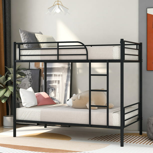 Enyopro Twin Bunk Bed Metal, How To Make A Bunk Bed With Two Twin Beds Together