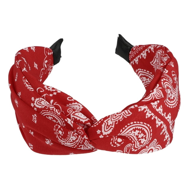 Unique Bargains Serre-Tête Grand Noué Accessoires de Cheveux Mode pour Femme Fille Rouge Largeur 2,44 Pieds
