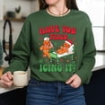 thumbnail image 2 of Funny Gingerbread Nurse Christmas Sweatshirt, Have You Tried Icing It Pun Shirt, Cute Holiday Gingerbread Medical Humor Top, 2 of 5