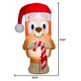 thumbnail image 4 of Airblown Inflatables 5 Foot Christmas Bluey with Santa Hat and Present and 5ft Bingo with Candy Cane Bluey Decor, 4 of 9