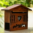 thumbnail image 3 of Wall Mounted Locking Mailbox Rural Holds Documents Bills Letters Keys Vintage Style Suggestion Box Mail Box for Gate, 3 of 6