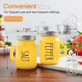 thumbnail image 3 of GHSDFBB Yellow Salt and Pepper Shakers Set-Yellow Kitchen Decor and Accessories for Home Restaurants Wedding-Glass Salt and Pepper Set for Cooking Table, RV, BBQ, Easy to Clean & Refill, 3 of 7