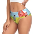 thumbnail image 2 of Balery Farm Animals 3 Ropa Interior de Algodón para Mujer con Dibujo – Braguitas Cómodas y Elásticas, Estilo Clásico-4X-Large, 2 of 6